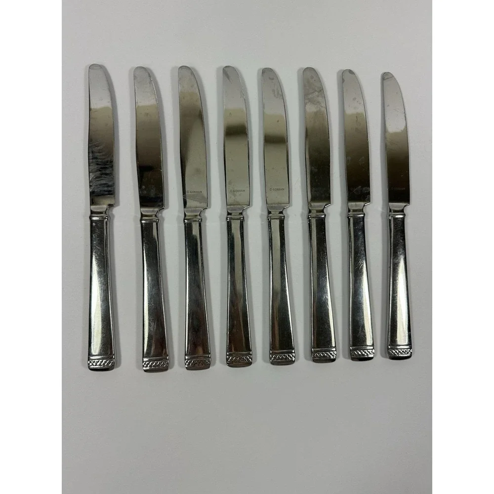 Gorham Lady Anne Signature Dinner Knives Set Of 8 Renaissance-Style